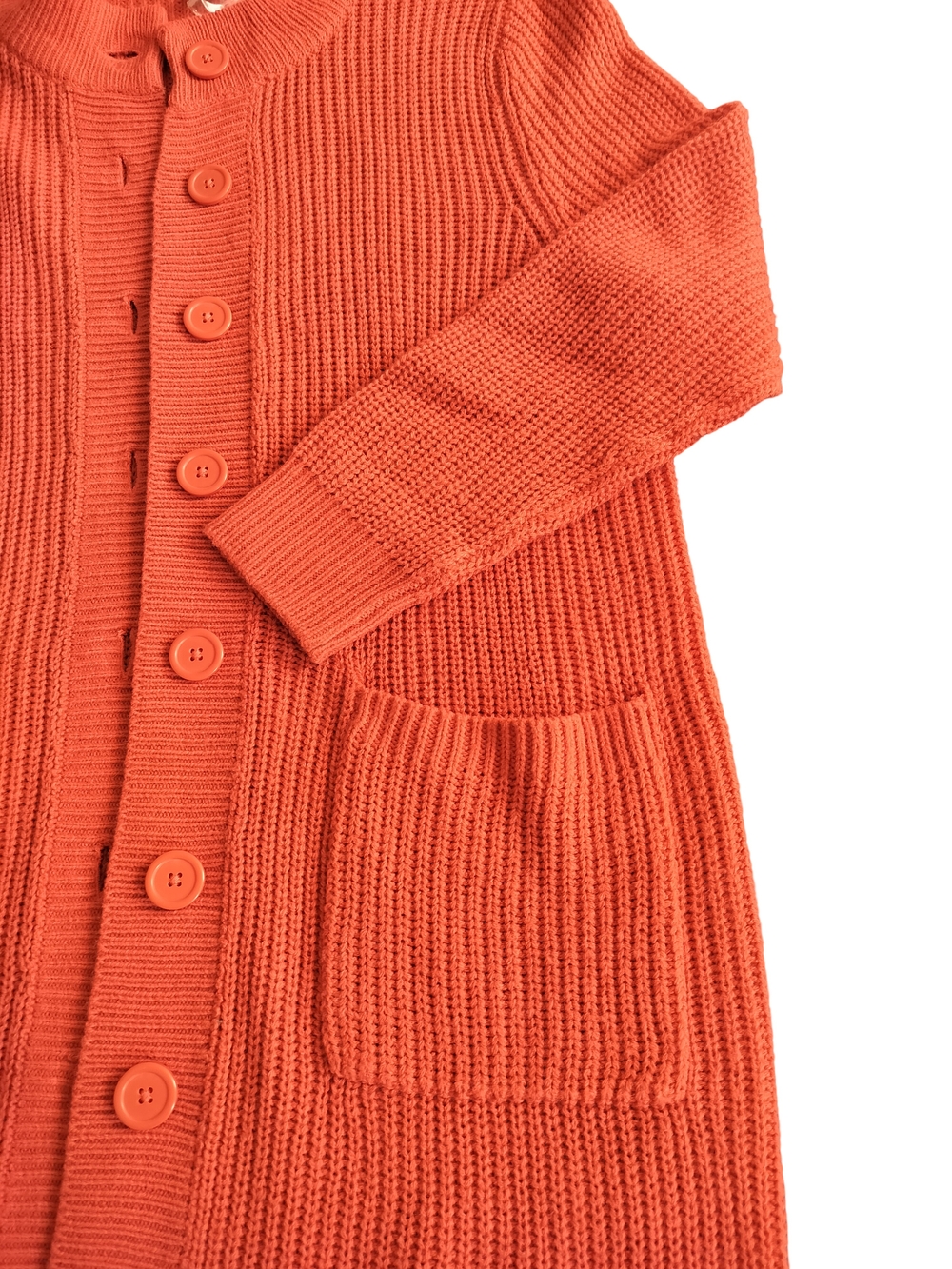Women's Coral Longline Button Cardigan Coat Size M - Picture 7 of 8